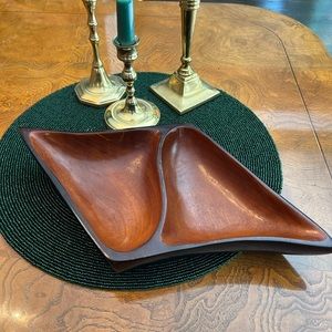 Vintage carved mahogany bowl